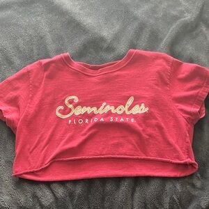 Seminoles Women's Red Crop Top